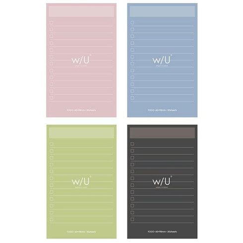 Pistachio GREEN Nakabayashi Watashi No Sobani W/U To Do List Color 5mm Grid Sticky Note 70gsm 30 Shts | WU-FSTN-R 60mm X 98mm 2.5 X 3.8"