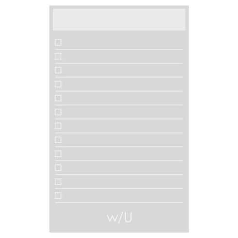 Shell PINK Nakabayashi Watashi No Sobani W/U To Do List Color Paper 5mm Grid Sticky Note 70 gsm 30 Shts | WU-FSTN-R 60mm X 98mm 2.5 X 3.8"