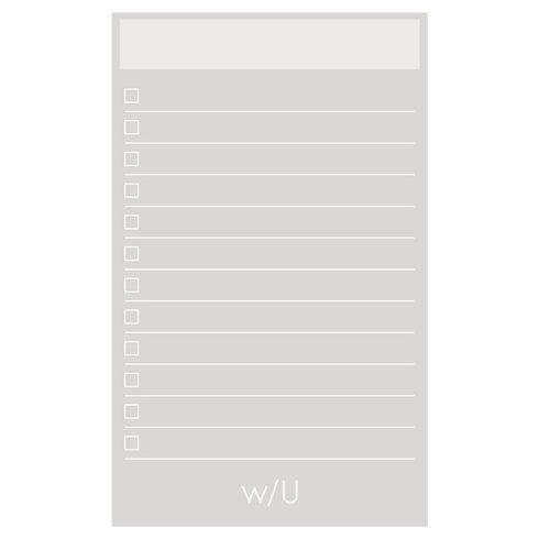 Smoky BLACK Nakabayashi Watashi No Sobani W/U To Do List Color Paper 5mm Grid Sticky Note 70 gsm 30 Shts | WU-FSTN-R 60mm X 98mm 2.5 X 3.8"