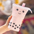 PEACH Milk Tea Boba Retractable Standing Pen Case Pencil Case Retractable Case Storage Case Pencil Case | 170mm X 120mm X 60mm X 45mm
