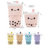 MANGO YELLOW Milk Tea Boba Retractable Standing Pen Case Pencil Case Retractable Case Storage Case Pencil Case | 170mm X 120mm X 60mm X45mm