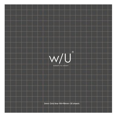 Pistachio GREEN Nakabayashi Watashi No Sobani W/U Series Color Paper 5mm Grid Sticky Note 70 gsm 30 Sheets | WU-FSTN-S 98mm X 98mm 4" Square