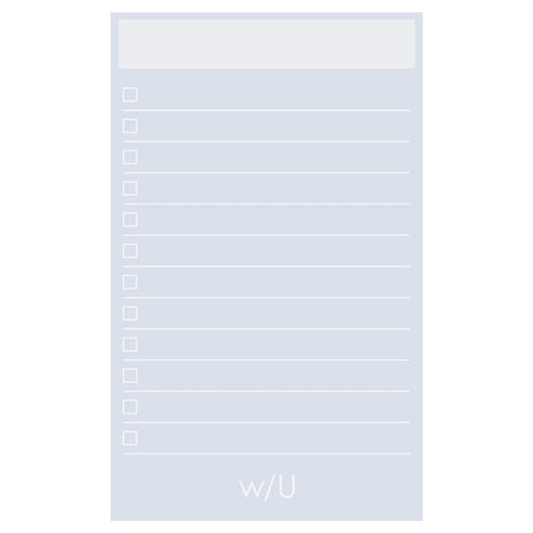 Powder BLUE Nakabayashi Watashi No Sobani W/U To Do List Color Paper 5mm Grid Sticky Note 70 gsm 30 Shts | WU-FSTN-R 60mm X 98mm 2.5 X 3.8"