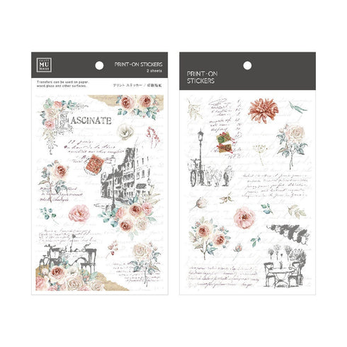 MU Lifestyle Gay PARIS Street Lights Antique Architecture Print-On Stickers Rub-On Stickers Transfer Stickers Translucent Stickers | 232