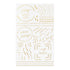 Midori Gold FOIL GEOMETRIC Patterns Transfer Stickers Borders Frames Print-On Stickers Rub-On Stickers Transfer Sticker Translucent | 2617