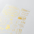 Midori Gold FOIL OUTDOOR Camping Transfer Stickers Hiking Travel Print-On Stickers Rub-On Stickers Transfer Sticker Translucent | 2621