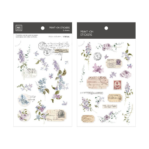 MU Lifestyle Vintage POSTCARDS Stamp Ephemera Travel Ephemera Print-On Stickers Rub-On Stickers Transfer Stickers Translucent Stickers | 233