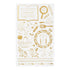Midori Gold FOIL KITCHEN Transfer Stickers Cooking Food Serve Print-On Stickers Rub-On Stickers Transfer Sticker Translucent Stickers | 2613