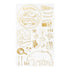 Midori Gold FOIL OUTDOOR Camping Transfer Stickers Hiking Travel Print-On Stickers Rub-On Stickers Transfer Sticker Translucent | 2621