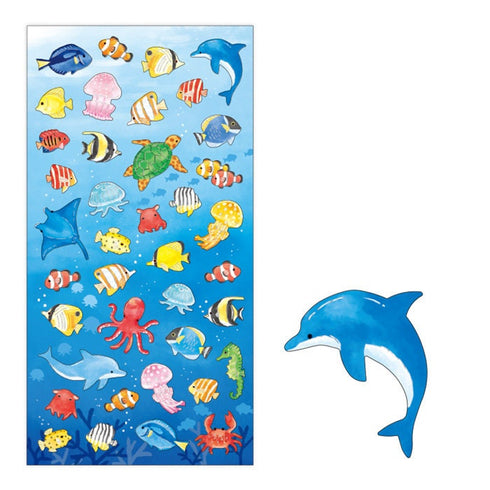 Mindwave 2023 Collection SEA LIFE Jellyfish Fish Seals Kiji Shoji Seals Washi Stickers Seals Bujo Stickers Scrapbooking Stickers | 81217
