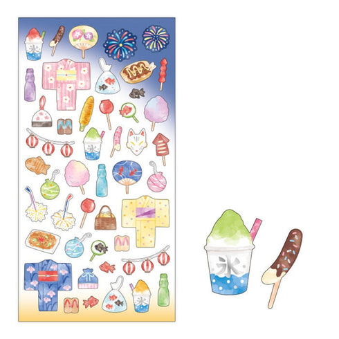 Mindwave 2023 Collection Japanese FESTIVAL Seals Kiji Shoji Seals Washi Stickers Seals Bujo Stickers Scrapbooking Stickers | 81210