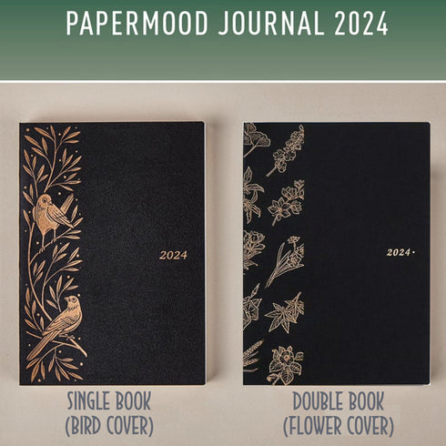 2024 B6 & A6 Papermood SINGLE Book Tomoe River 52gsm One Day Per Page Cousin Techo Planner Notebook Journal | 431 Pages