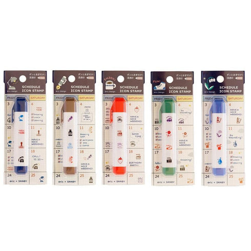 ENJOY Sanby & Eric Schedule Stamps Car Flower Shoe Camera Stamps Notebook Stamps Planner Stamps Bujo Stamps | eric-icon-04