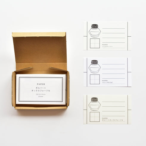 B+ Crucial FOUNTAIN PEN PAPER Collection Bank Paper Marshmallow CoC Gilbert Oxford N Fountain Pen Ink Swatches Ink Swatches | 30 Sheets