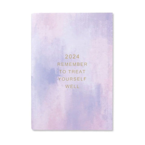 PURPLE 2024 A5 Chuyu Planner TOMOE River One Day Per Page With PVC Cover Cousin Techo Planner Notebook Journal | 416 Pages