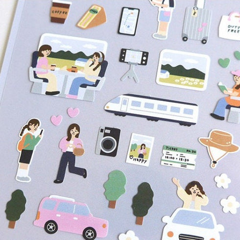 Suatelier Sonia VLOG TRIP Vlogging Social Media Podcast Influencer PVC Transparent Stickers Clear Stickers | 1158