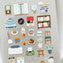 Suatelier Sonia GRANDPA'S ROOM Radio Bookshelf Heater Sweater Pillow Typewriter Calculator PVC Transparent Stickers Clear Stickers | 1152