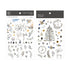MU Lifestyle HOLIDAY Print-On Stickers Deer Dried Flowers Wreath Whimsy Rub-On Stickers Transfer Sticker Translucent Stickers | 1011