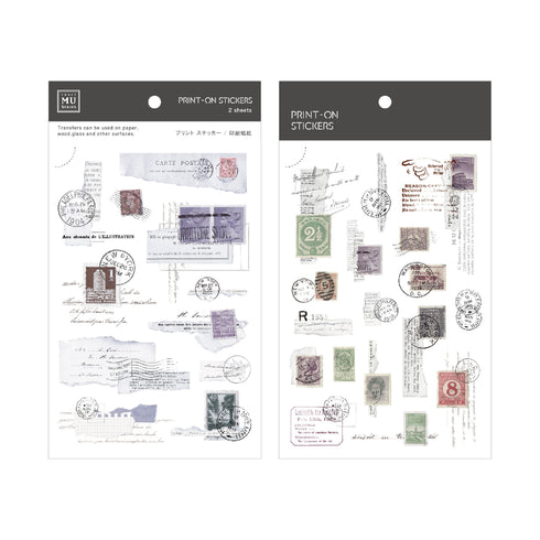 MU Lifestyle POSTAGE STAMPS Stamp Ephemera Used Stamps Letters Print-On Stickers Rub-On Stickers Transfer Stickers Translucent Sticker | 236