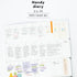 Analogue Keepers UNIVERSE Handy Diary 1 YEAR HORIZONTAL Planner Undated Planner Daily Planner 100gsm Dairy Elastic Band | 120×70mm 128 Pages