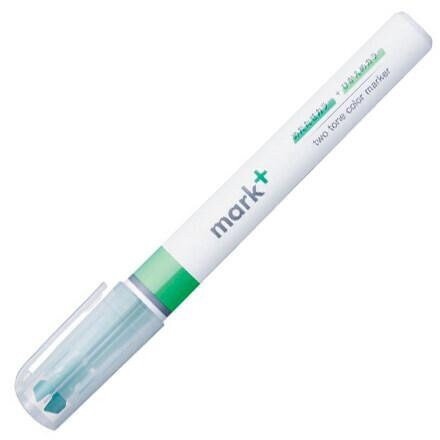 LIGHT GREEN Kokuyo Mark+ Two Tone Highlighter Dual Tone Pen Two Way Highlighter Double Sided Highlighter Mark+ Highlighter | PM-MT100LG