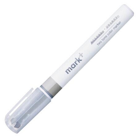 GRAY Kokuyo Mark+ TWO Tone Highlighter Dual ToneHighlighter Pen Two Way Highlighter Double Sided Highlighter Mark+ Highlighter | PM-MT100M