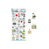 Kamio Japan Stickers SCIENCE Adult Visual Dictionary Test Tubes Skeleton Germs GOLD Foil Stickers | 721384