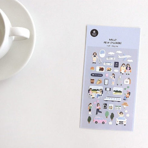 Suatelier Sonia VLOG TRIP Vlogging Social Media Podcast Influencer PVC Transparent Stickers Clear Stickers | 1158