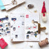 MU Lifestyle HOLIDAY Print-On Stickers Magic Winter Postage Stamp Ephemera Rub-On Stickers Transfer Sticker Translucent Stickers | 1017