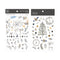 MU Lifestyle HOLIDAY Print-On Stickers Deer Dried Flowers Wreath Whimsy Rub-On Stickers Transfer Sticker Translucent Stickers | 1011