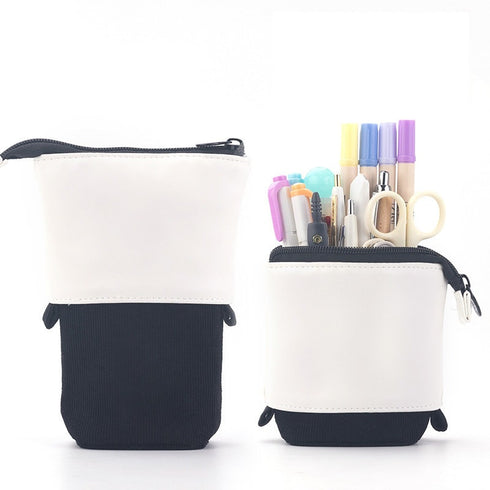 ANGOO PINK Retractable Standing Pen Case Pencil Case Retractable Case Storage Case Durable en Case | 185mm X 125mm X 85mm X 65mm