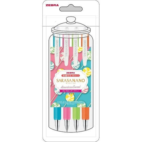 CHOCOLATE Zebra American Sweet Color Sarasa NANO 0.3mm Push Clip Gel Pen Set Micro Fine Gel Pen Retro Colors Gel Pen | JJH72-4C-MC