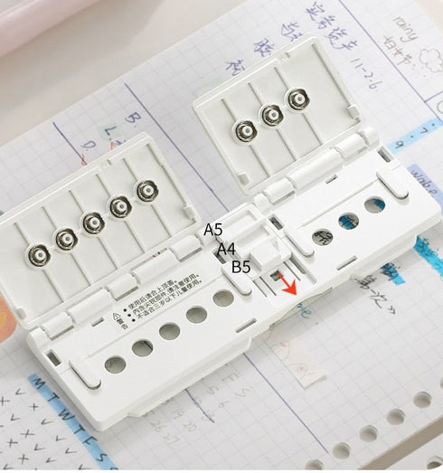 KOKUYO ADJUSTABLE B5 A4 A5 Hole Punch B5 Hole Punch A4 Hole Punch A5 Hole Punch Portable Hole Punch Travel Hole Punch Multi-Size Hole Punch