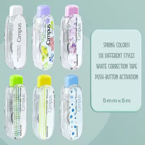 FRUIT KOKUYO Spring Series 5mm X 5m Correction Tape White Correction Tape Rewritable Correction Tape | WSG-TWT4505