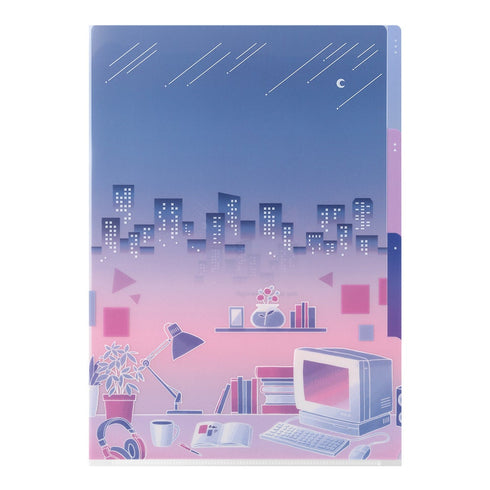 CITY POP Midori A4 3 Pocket Clear Folder MD Folder Water Resistant Folder | 310mm X 221mm