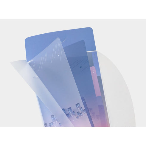 CITY POP Midori A5 SLIM With Flap 3 Pocket Clear Folder Md Folder Water Resistant Folder | 221.5mm X 126mm