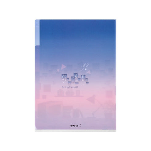 CITY POP Midori A5 3 Pocket Clear Folder MD Folder Water Resistant Folder | 220mm X160mm