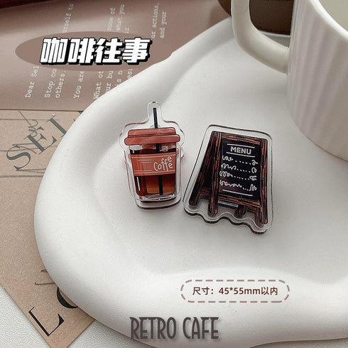 STAMPS & COFFEE Two-Pack COFFEE Clip Paper Binder Clip Notebook Clip Travel Clip Espresso Clip Barista Clip Latte Clip | 44 X 55MM