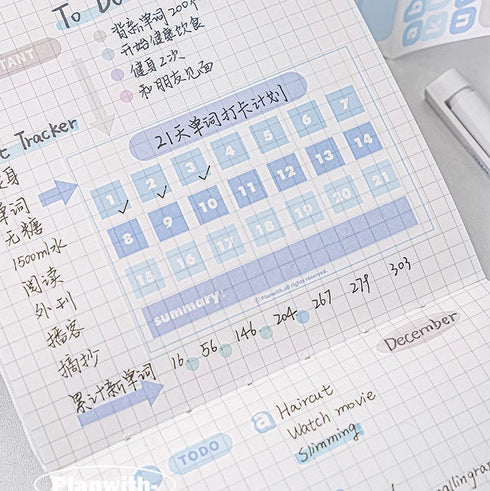 PINK PLANWITH Label Stickers Dot Stickers Square Stickers Bar Stickers Circle Stickers Index Tabs Index Stickers