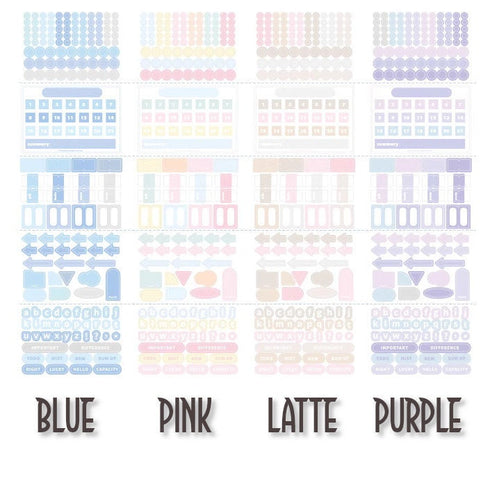 BLUE PLANWITH Label Stickers Dot Stickers Square Stickers Bar Stickers Circle Stickers Index Tabs Index Stickers
