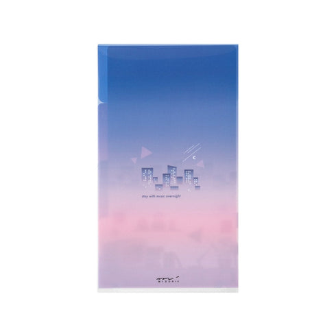 CITY POP Midori A5 SLIM With Flap 3 Pocket Clear Folder Md Folder Water Resistant Folder | 221.5mm X 126mm