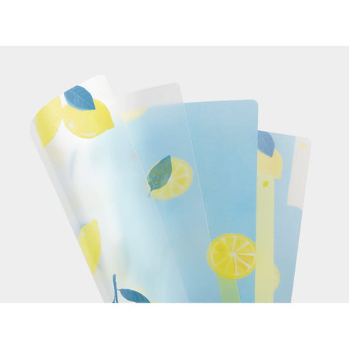 LEMON Midori A5 3 Pocket Clear Folder MD Folder Water Resistant Folder | 220mm X160mm