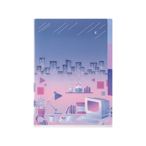 CITY POP Midori A5 3 Pocket Clear Folder MD Folder Water Resistant Folder | 220mm X160mm