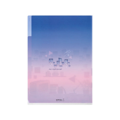CITY POP Midori A5 3 Pocket Clear Folder MD Folder Water Resistant Folder | 220mm X160mm