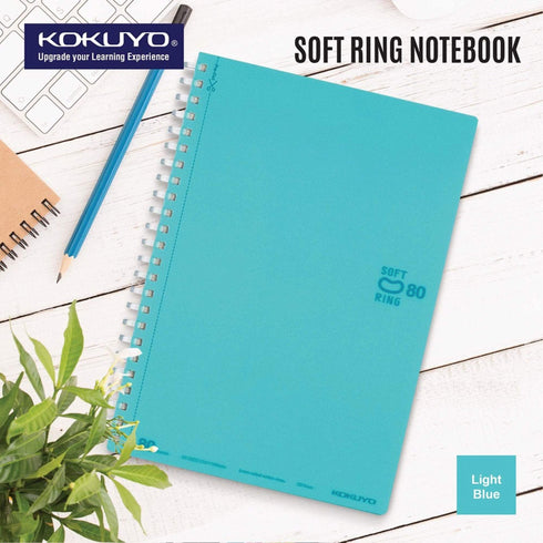 Kokuyo BLACK Soft Ring Notebook 5mm Dot Ruled SV457S5 | A6 80 Sheets