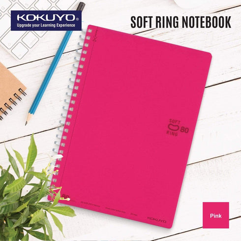 Kokuyo BLUE Soft Ring Notebook 5mm Dot Ruled SV457S5 | A6 80 Sheets