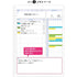 Kokuyo Campus Study Planner Loose Leaf Paper Y836GD DAILY Visualized Girly PINK 26 Holes 30 Sheets | B5