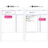 Kokuyo Campus Study Planner Loose Leaf Paper Y836GD DAILY Visualized Girly PINK 26 Holes 30 Sheets | B5