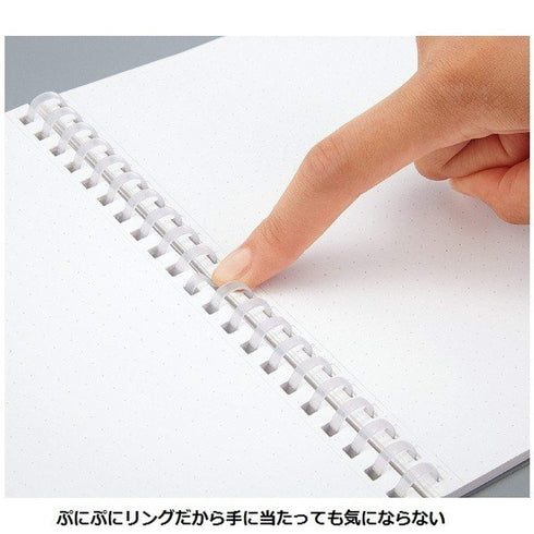 Kokuyo CLEAR Soft Ring Notebook 5mm Dot Grid SV558WT | A6 80 Sheets