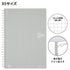 Kokuyo SILVER Soft Ring Notebook 5mm GRID SV338S5 | A5 80 Sheets